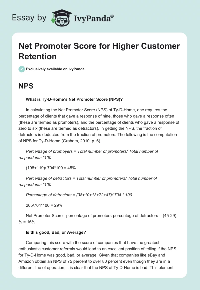 Net Promoter Score for Higher Customer Retention. Page 1