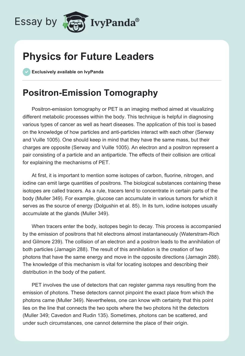 Physics for Future Leaders. Page 1