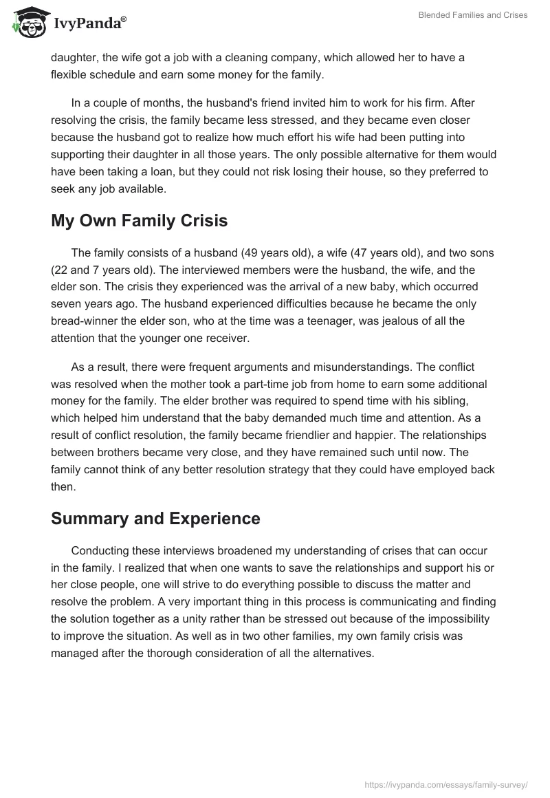 Blended Families and Crises. Page 2