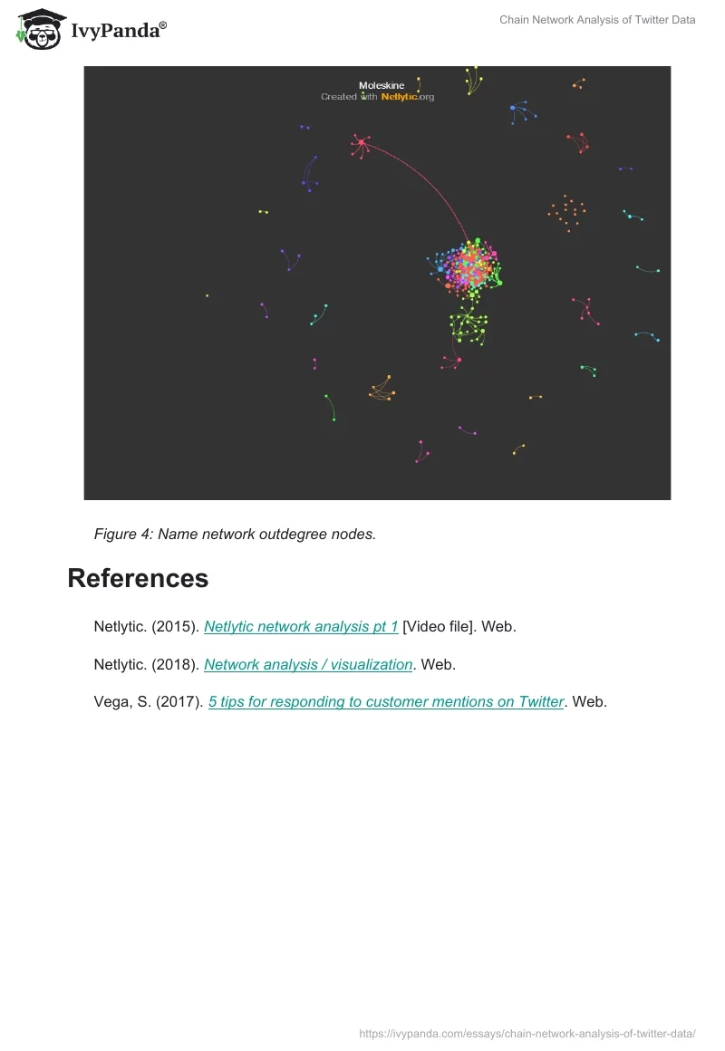 Chain Network Analysis of Twitter Data. Page 4