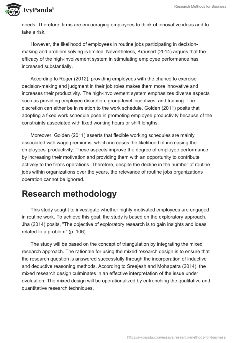 Research Methods for Business. Page 4
