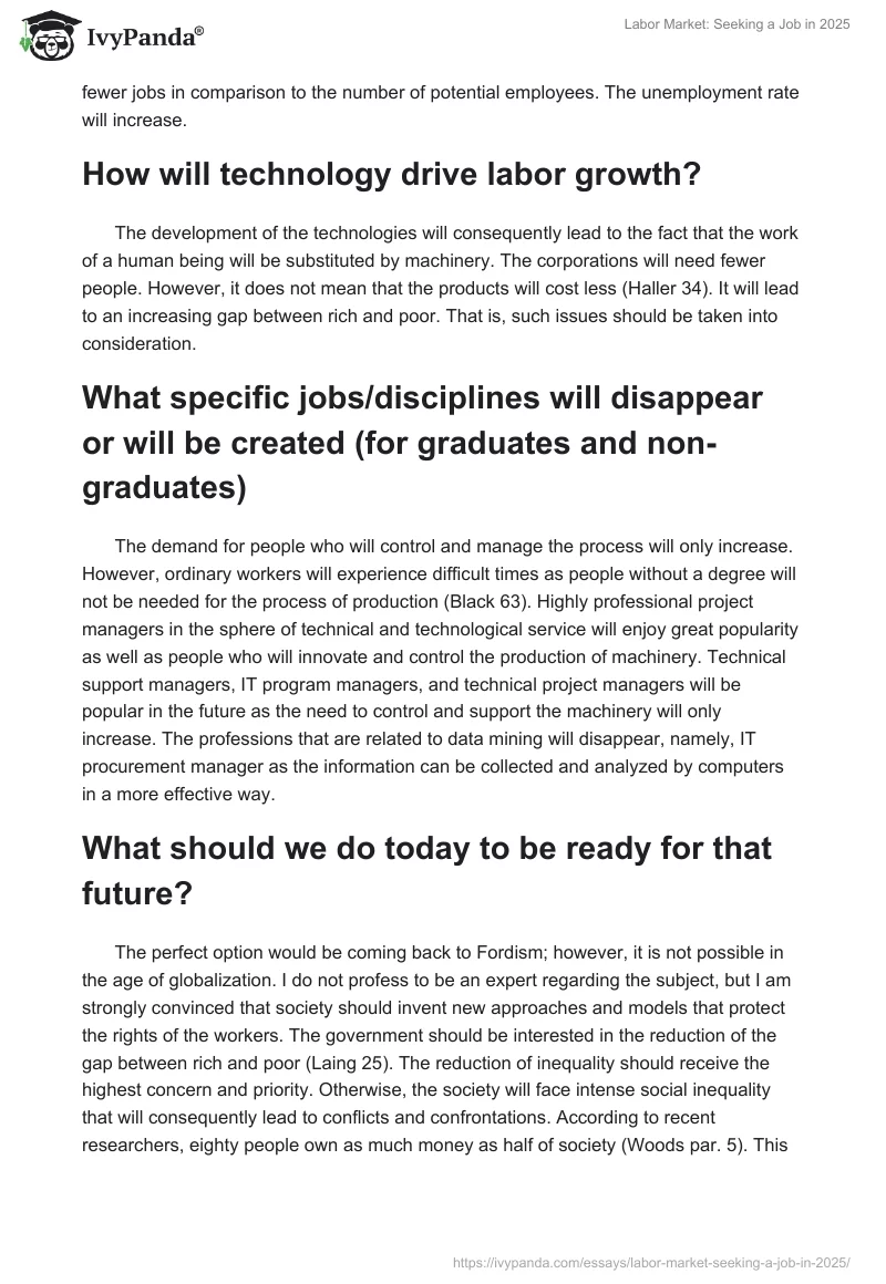 Labor Market: Seeking a Job in 2025. Page 2