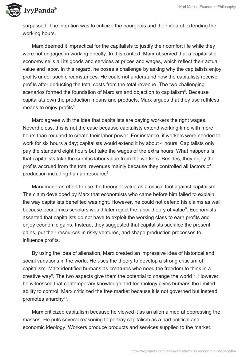 Karl Marx's Economic Philosophy. Page 2