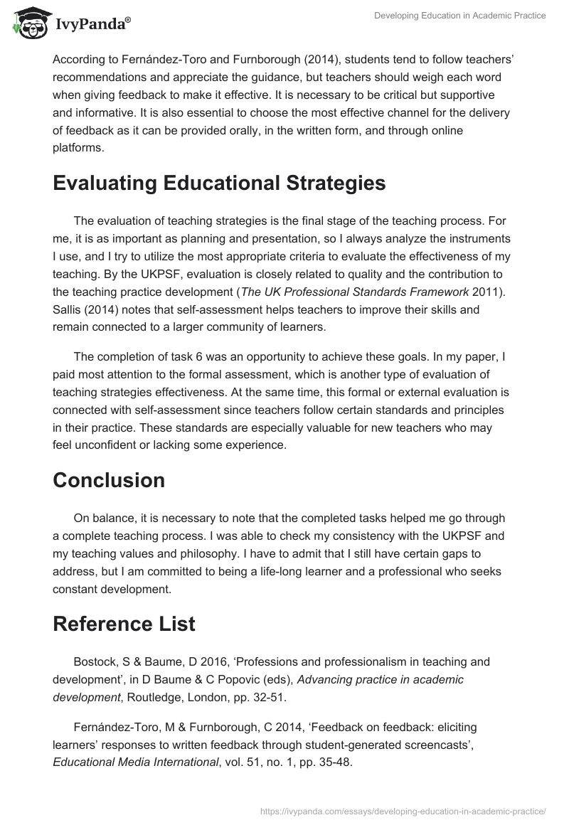 Developing Education in Academic Practice. Page 4