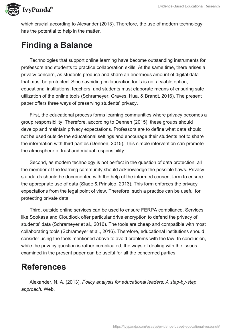 Evidence-Based Educational Research. Page 2