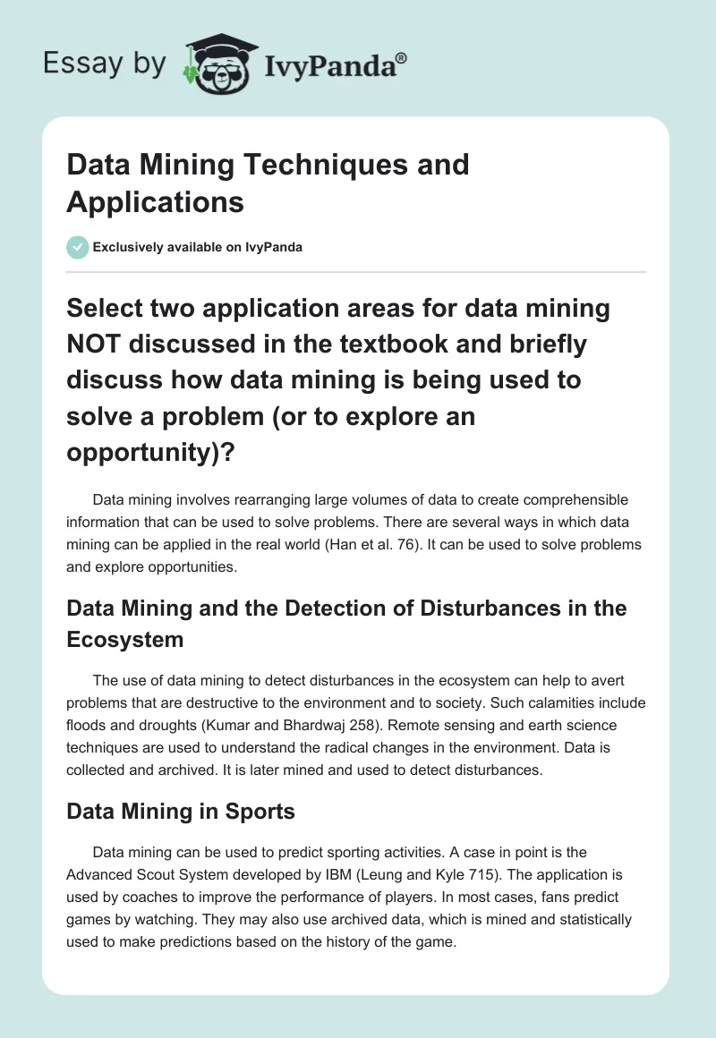Data Mining Techniques and Applications. Page 1