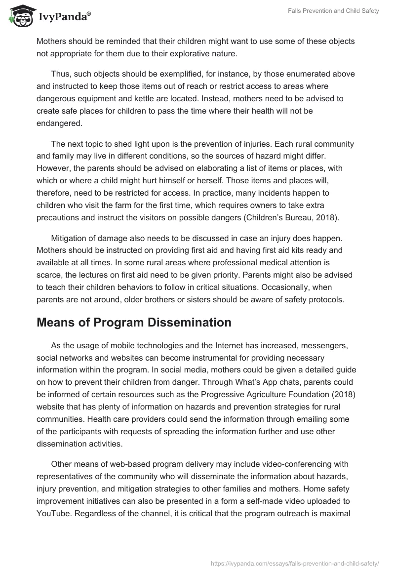 Falls Prevention and Child Safety. Page 3