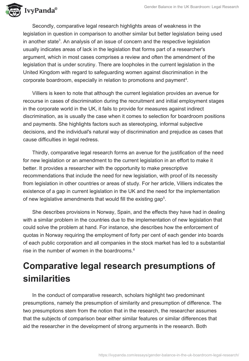 Gender Balance in the UK Boardroom: Legal Research. Page 2