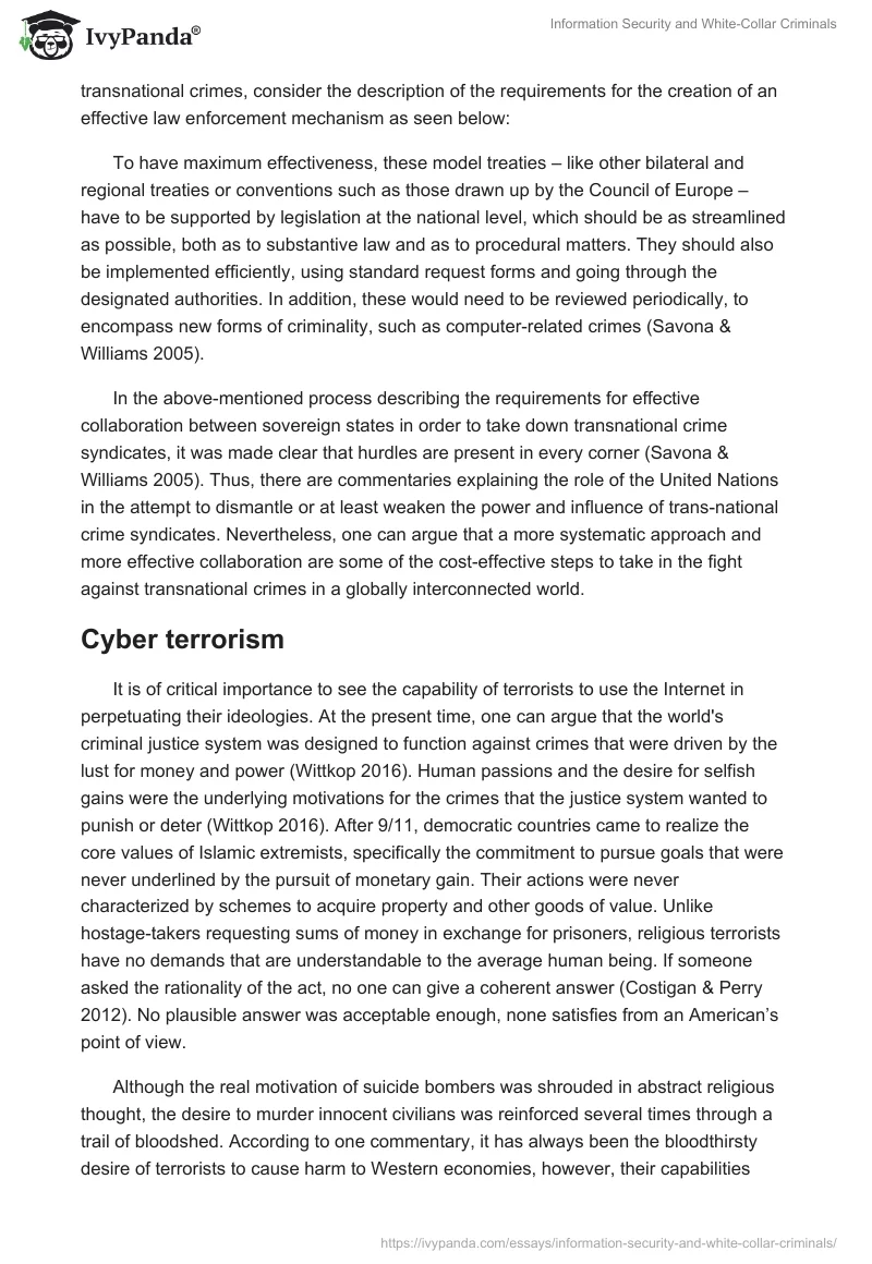 Information Security and White-Collar Criminals. Page 4