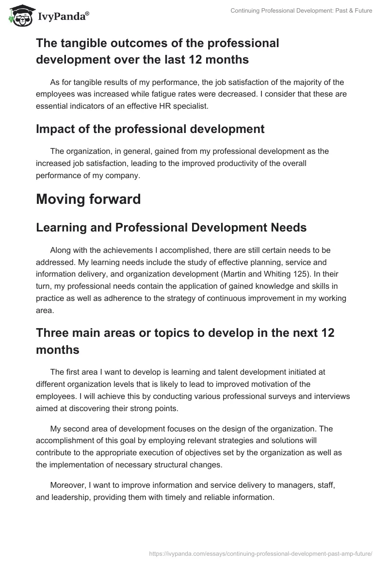 Continuing Professional Development: Past & Future. Page 2
