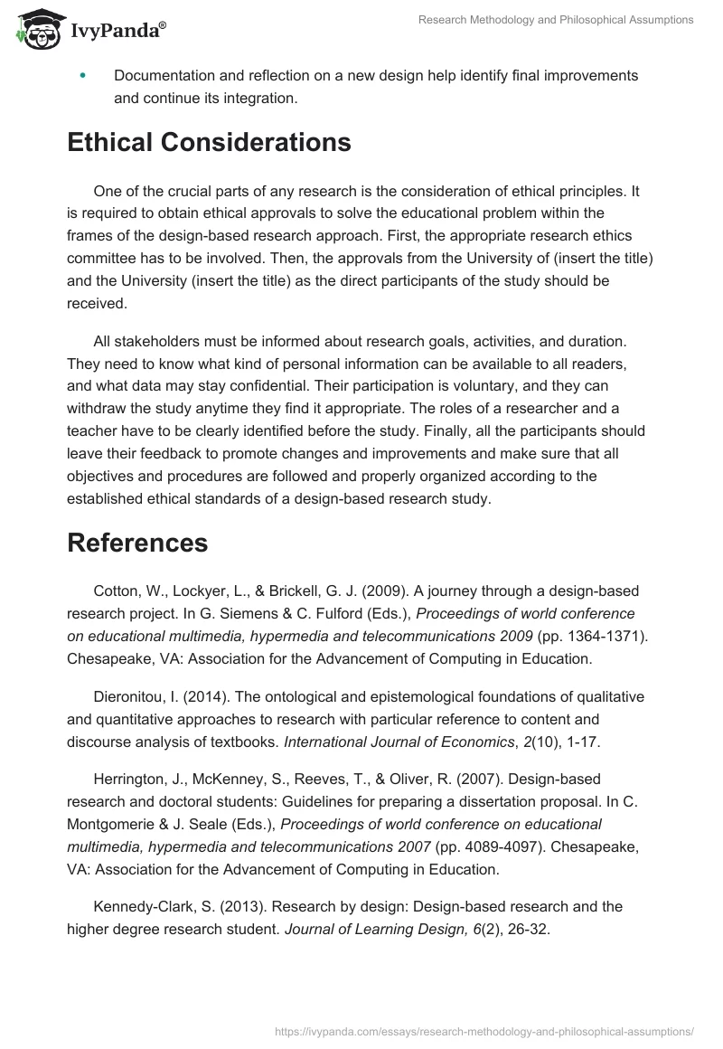 Research Methodology and Philosophical Assumptions. Page 3