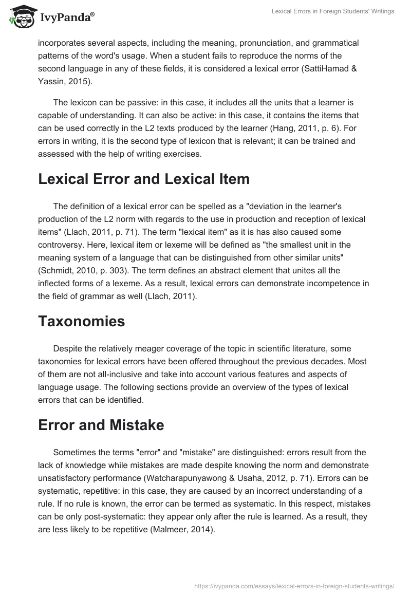 Lexical Errors in Foreign Students' Writings. Page 4