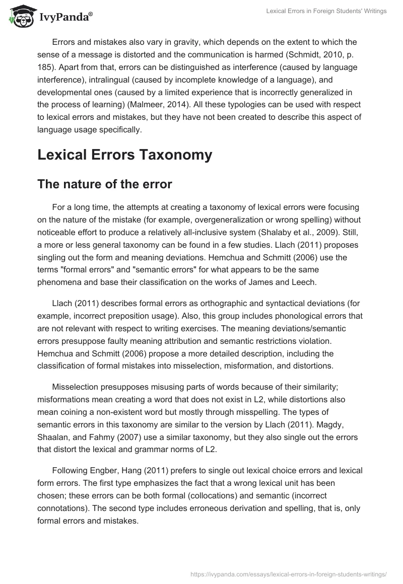 Lexical Errors in Foreign Students' Writings. Page 5