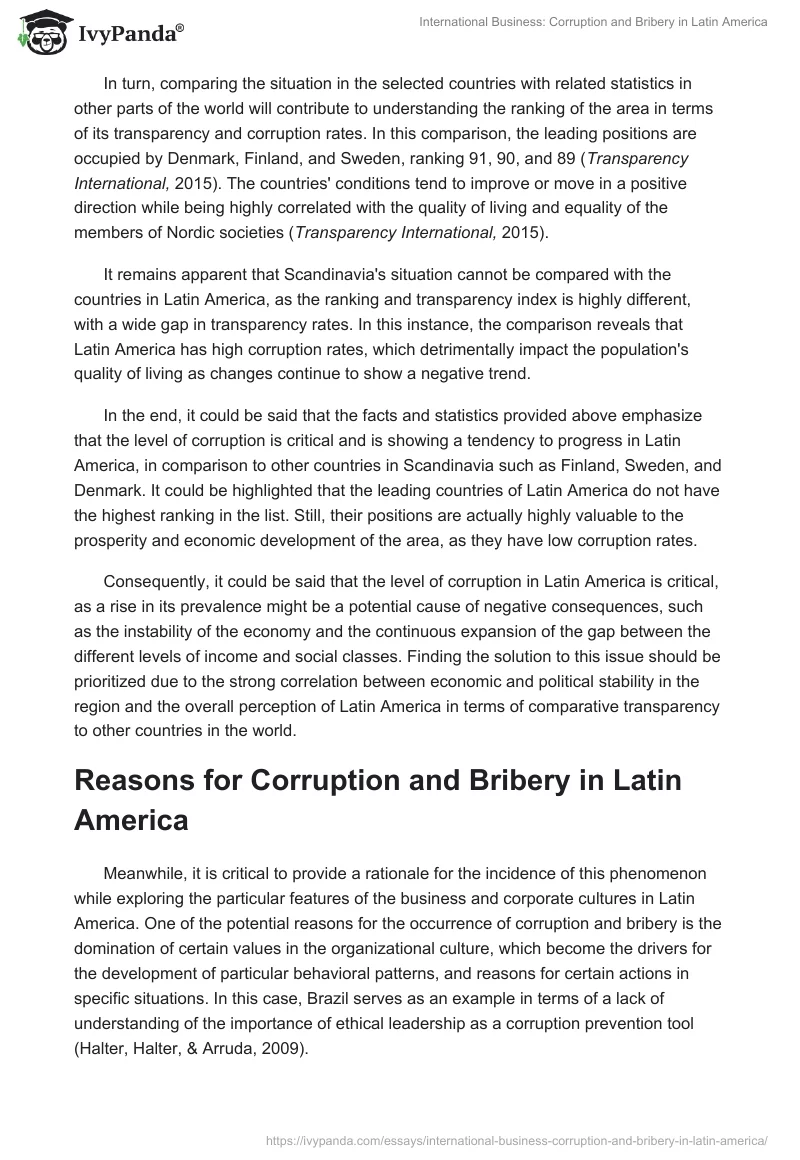 International Business: Corruption and Bribery in Latin America. Page 4
