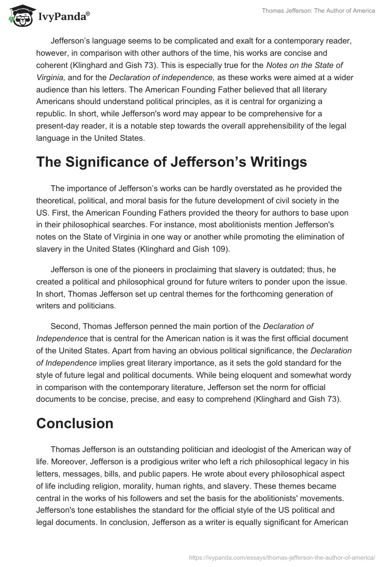 Thomas Jefferson: The Author of America. Page 3