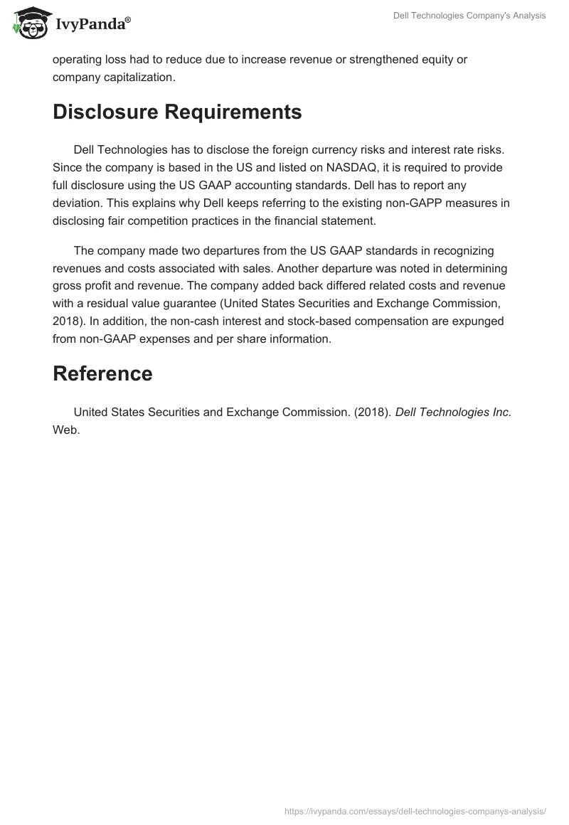 Dell Technologies Company's Analysis. Page 4