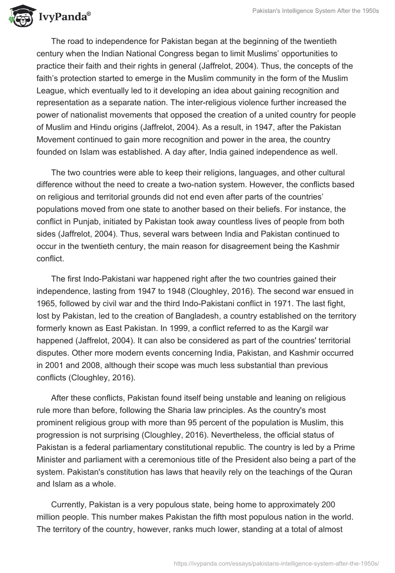 Pakistan's Intelligence System After the 1950s. Page 3