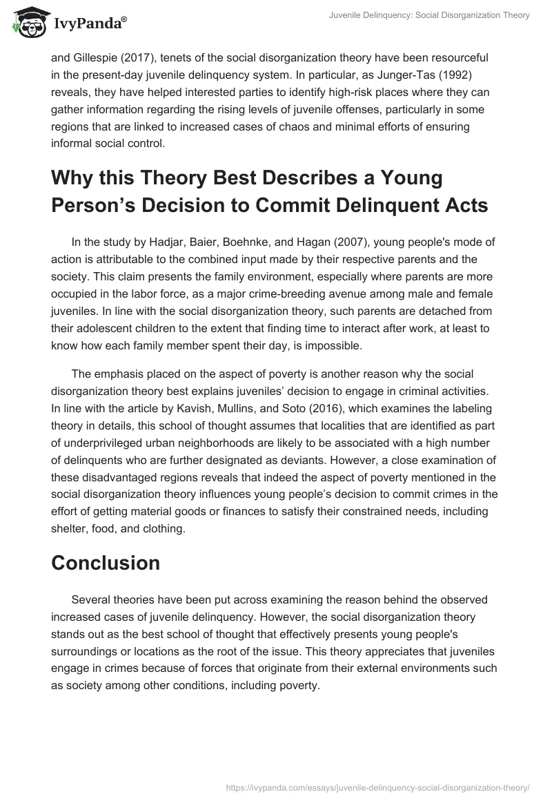 Juvenile Delinquency: Social Disorganization Theory. Page 2