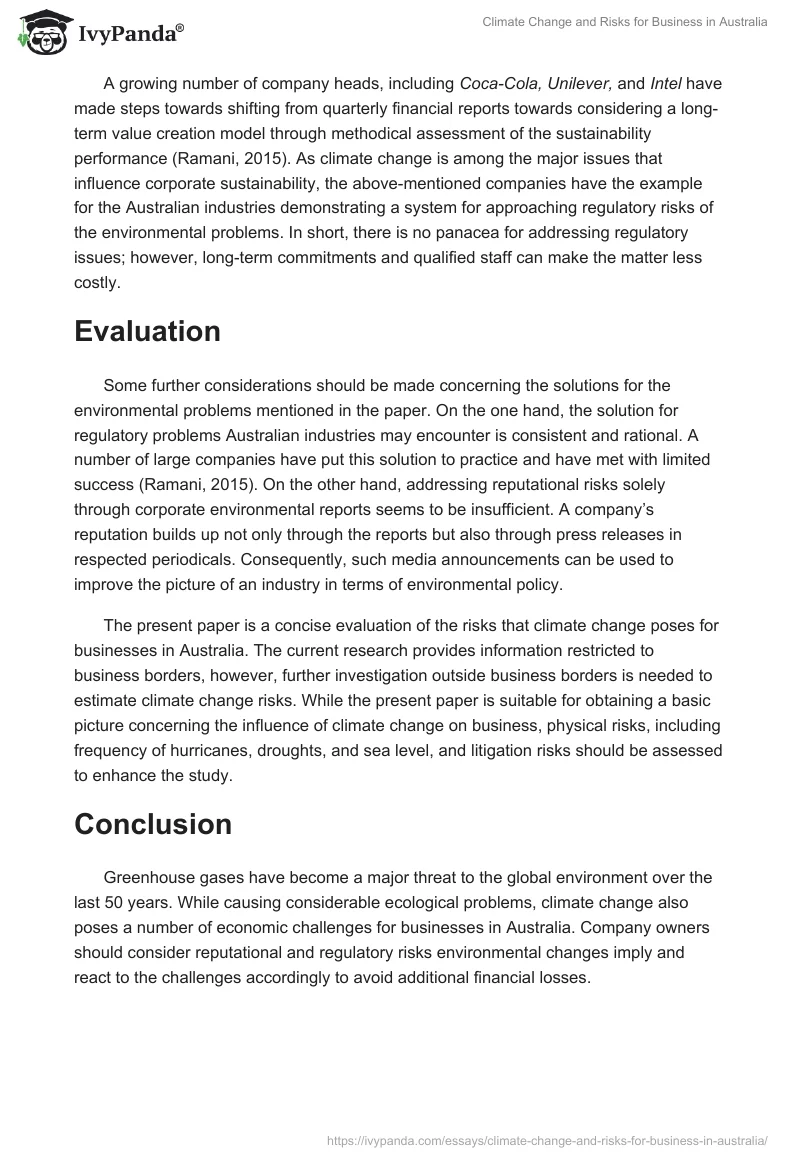 Climate Change and Risks for Business in Australia. Page 4