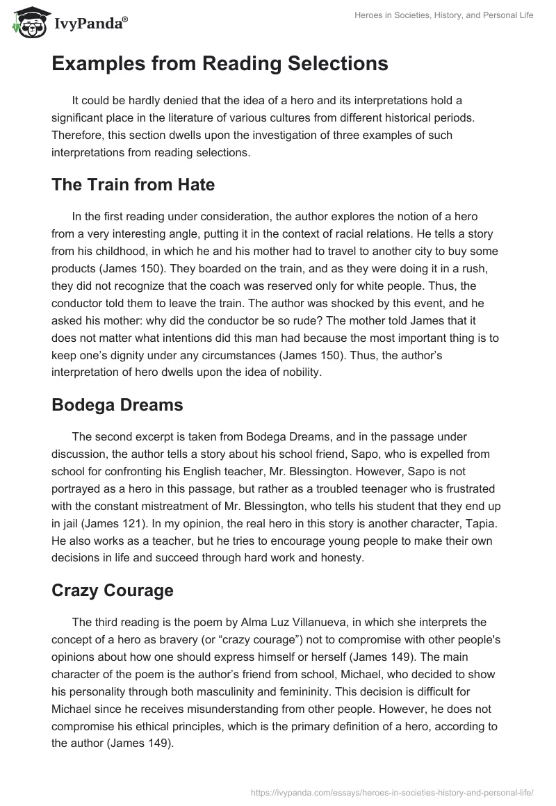 Heroes in Societies, History, and Personal Life. Page 2