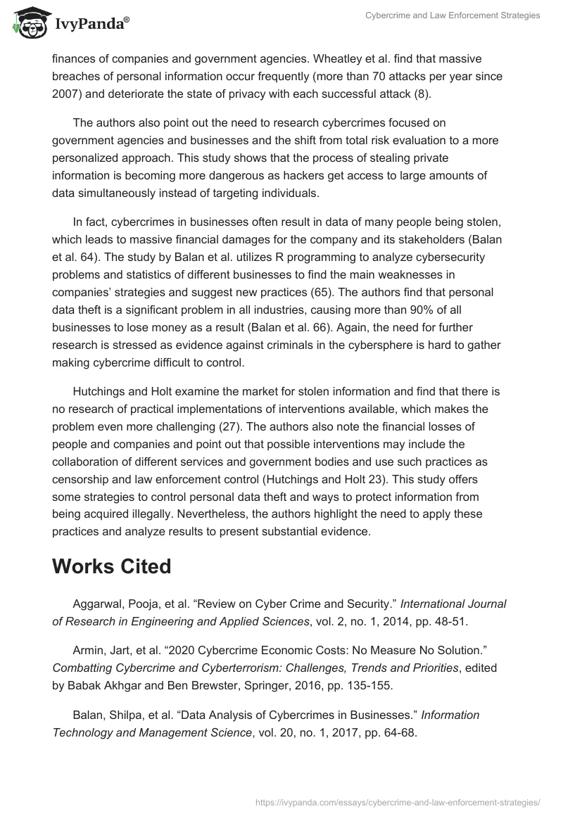Cybercrime and Law Enforcement Strategies. Page 3