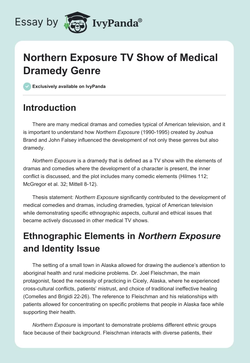 Northern Exposure TV Show of Medical Dramedy Genre. Page 1