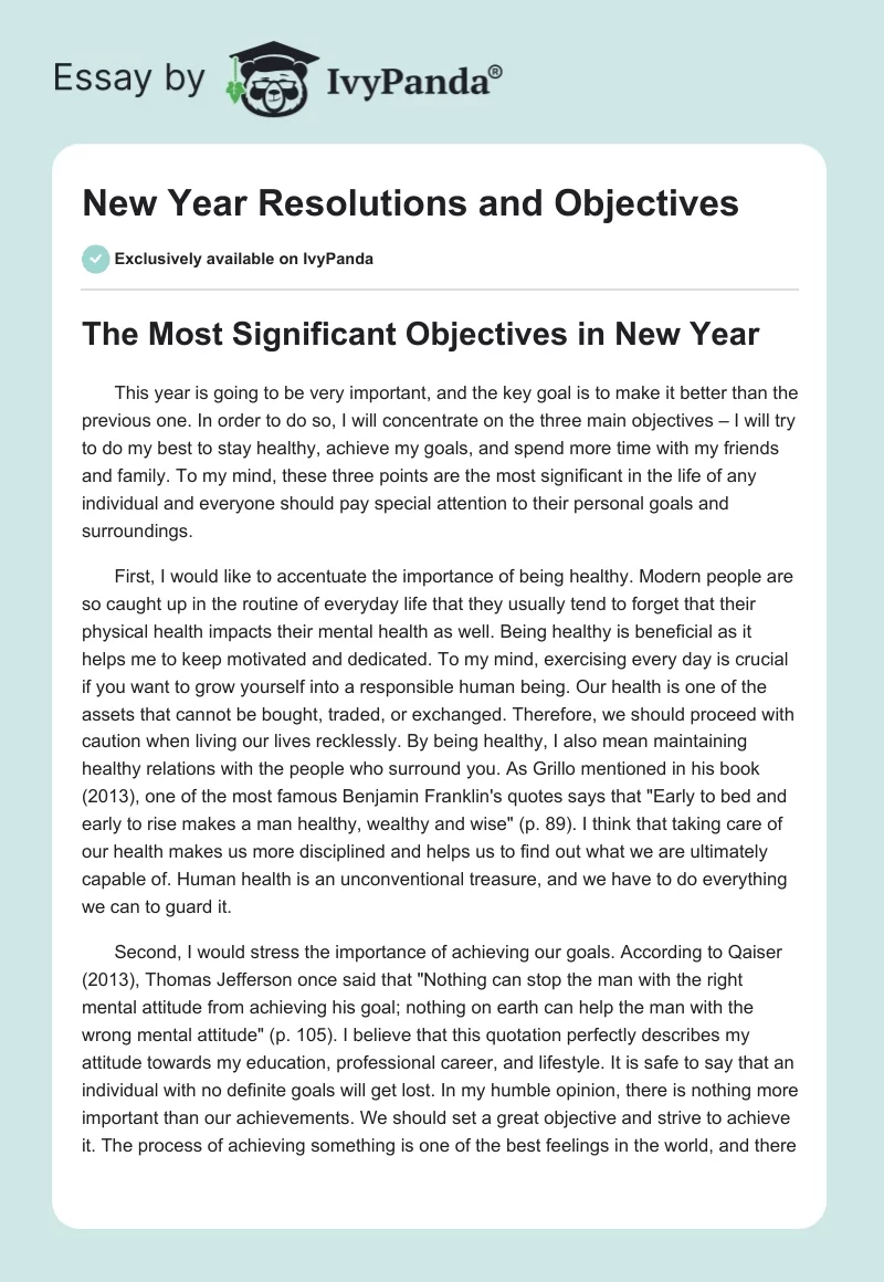 new year's resolution essay 100 words tagalog