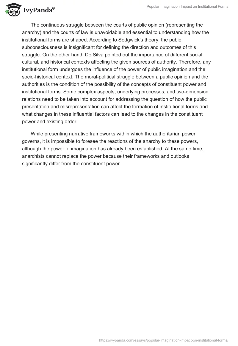Popular Imagination Impact on Institutional Forms. Page 2
