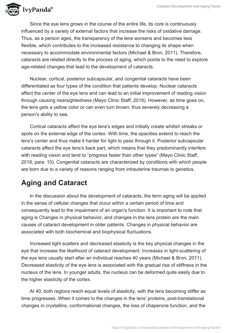 Cataract Development and Aging Factor. Page 3