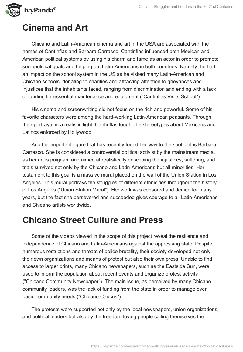 Chicano Struggles and Leaders in the 20-21st Centuries. Page 3