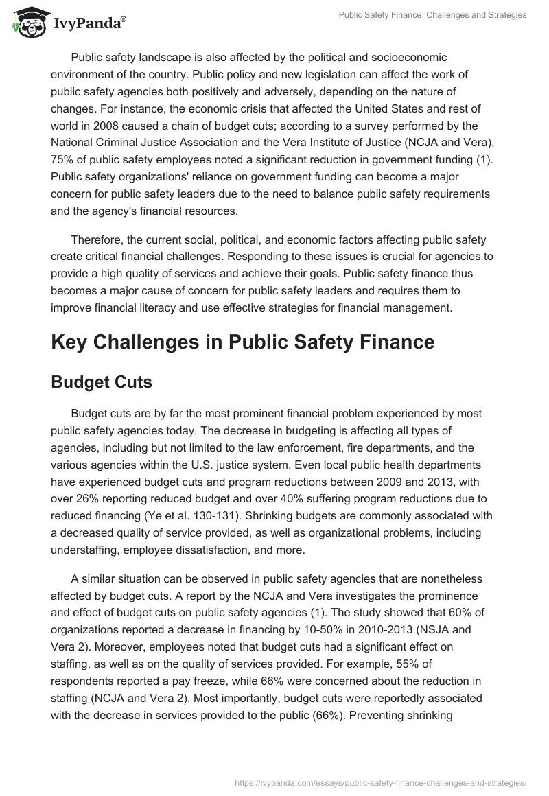 Public Safety Finance: Challenges and Strategies. Page 2