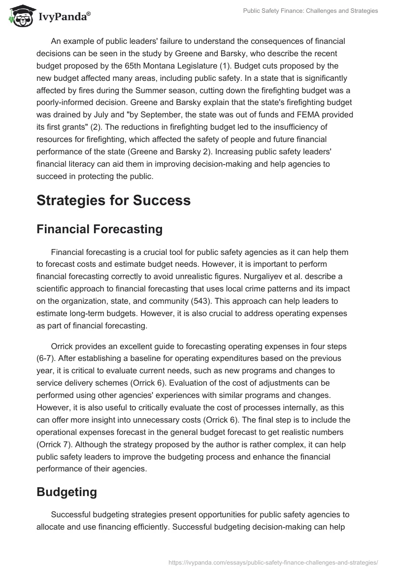Public Safety Finance: Challenges and Strategies. Page 4