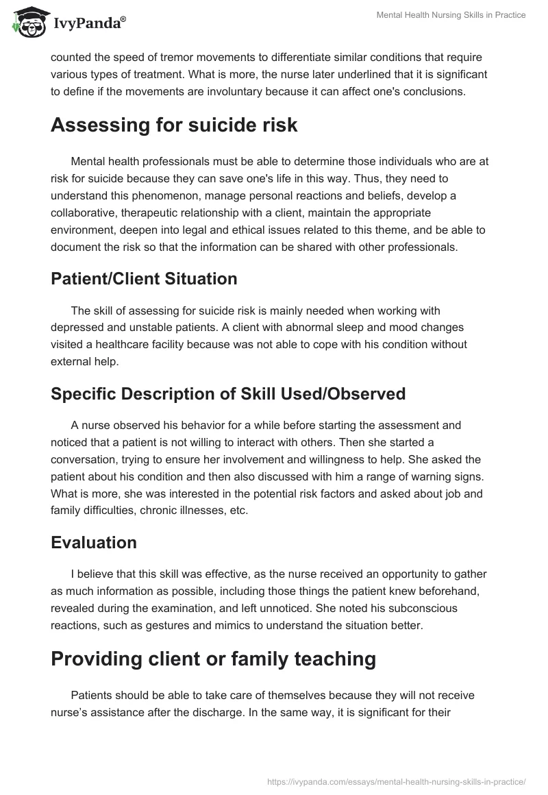 Mental Health Nursing Skills in Practice. Page 2