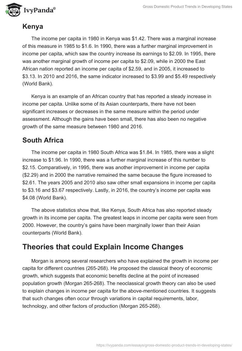 Gross Domestic Product Trends in Developing States. Page 4