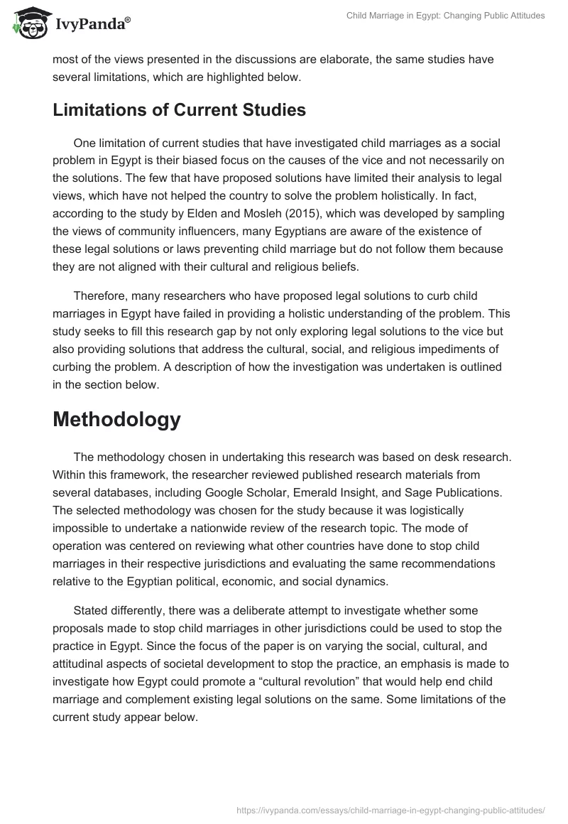 Child Marriage in Egypt: Changing Public Attitudes. Page 3
