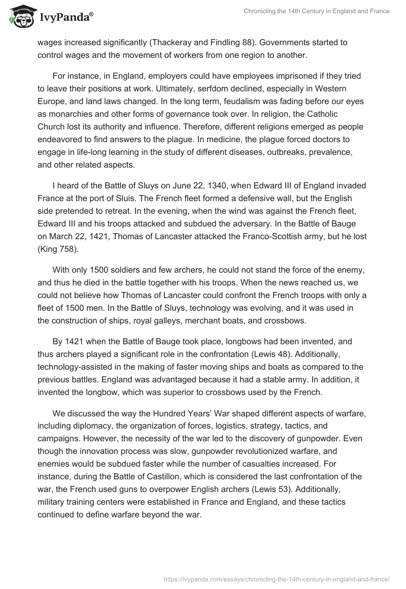 Chronicling the 14th Century in England and France. Page 2