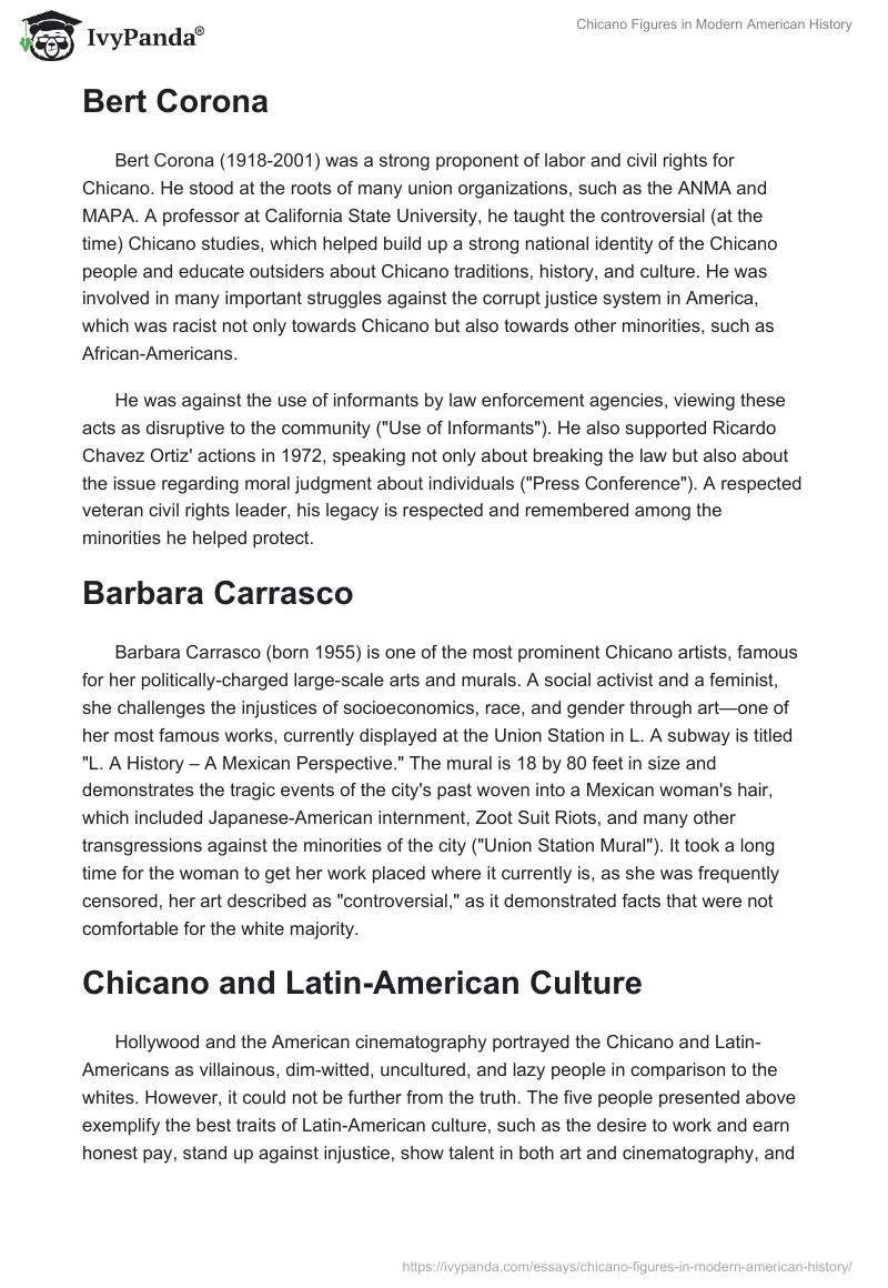 Chicano Figures in Modern American History. Page 3