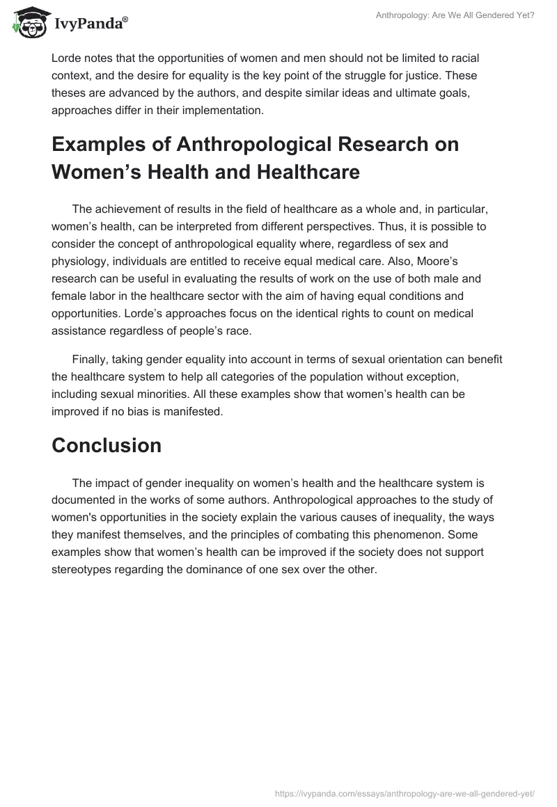 Anthropology: Are We All Gendered Yet?. Page 2