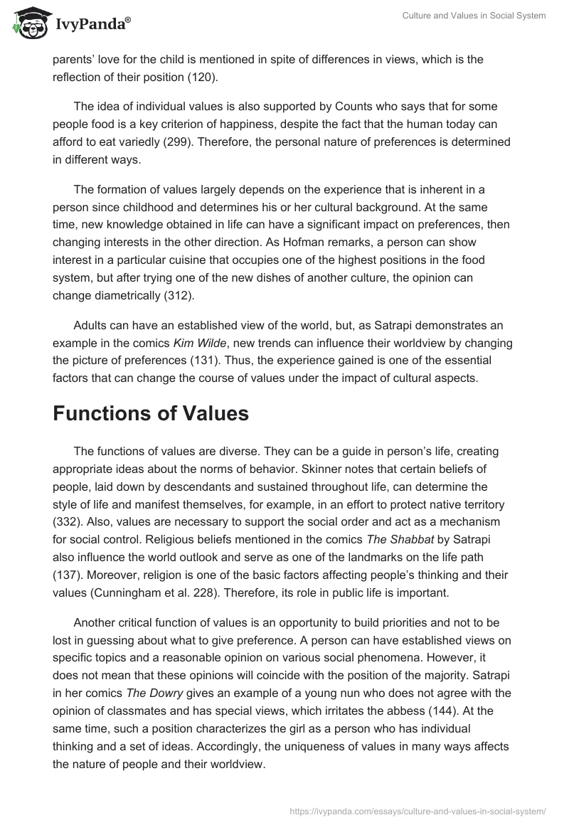 Culture and Values in Social System. Page 2