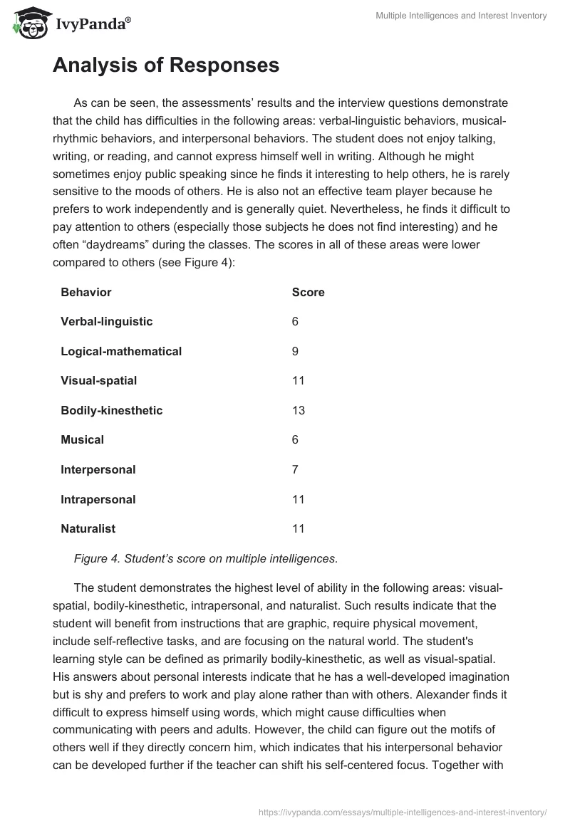 Multiple Intelligences and Interest Inventory. Page 5