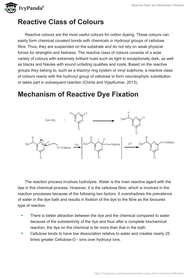 Reactive Dyes and Membrane Filtration. Page 3