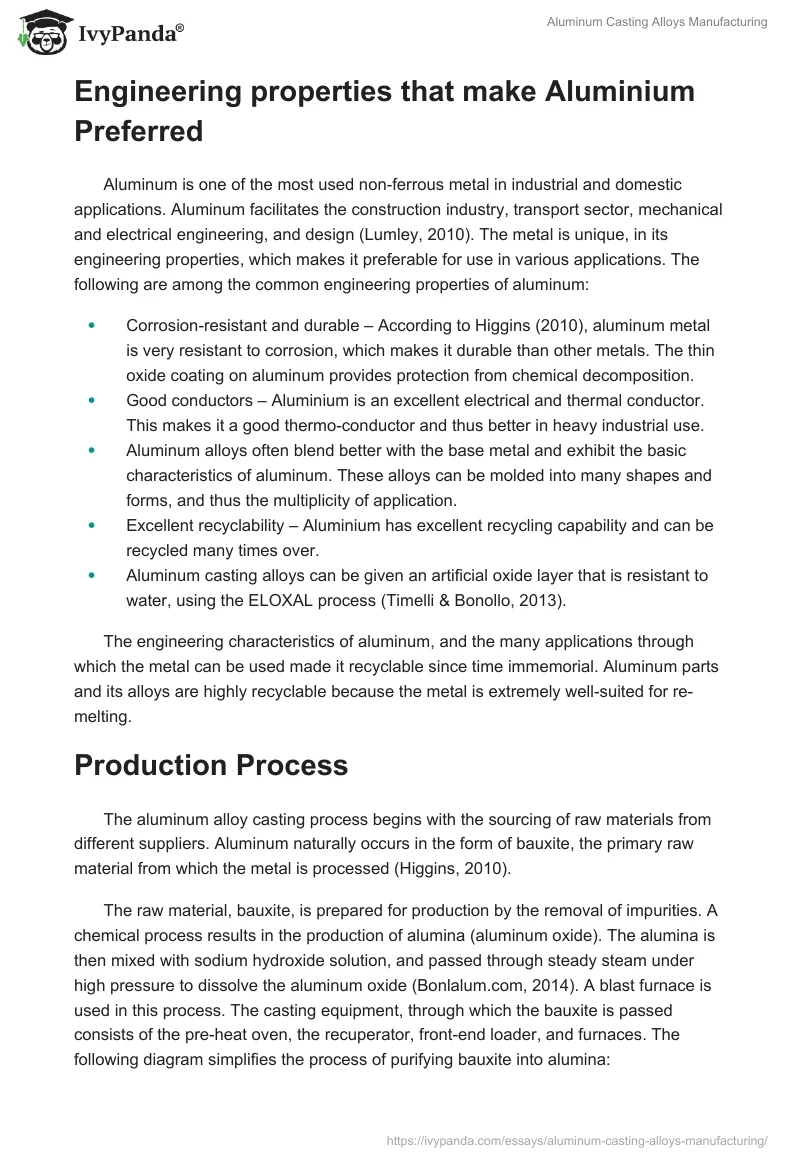 Aluminum Casting Alloys Manufacturing. Page 2