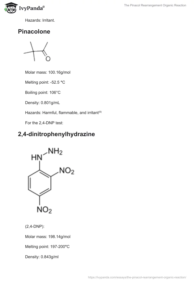 The Pinacol Rearrangement Organic Reaction. Page 4