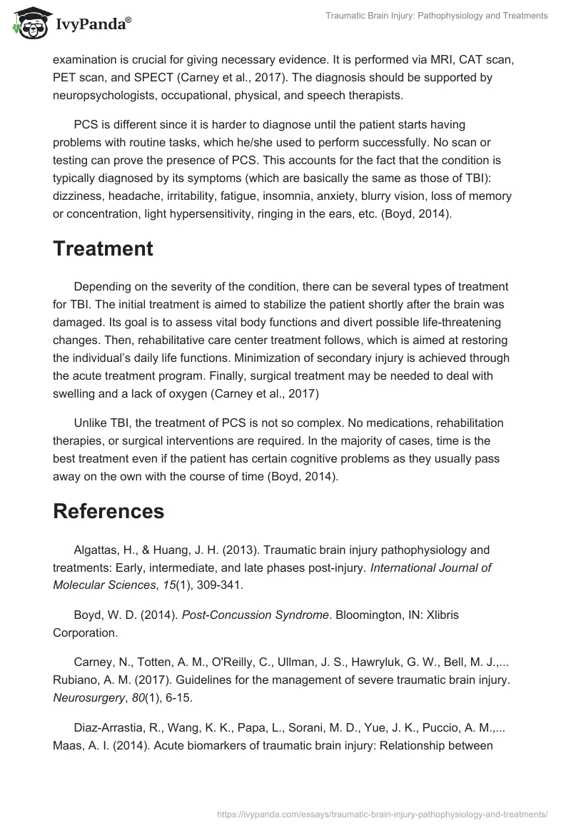 Traumatic Brain Injury: Pathophysiology and Treatments. Page 3