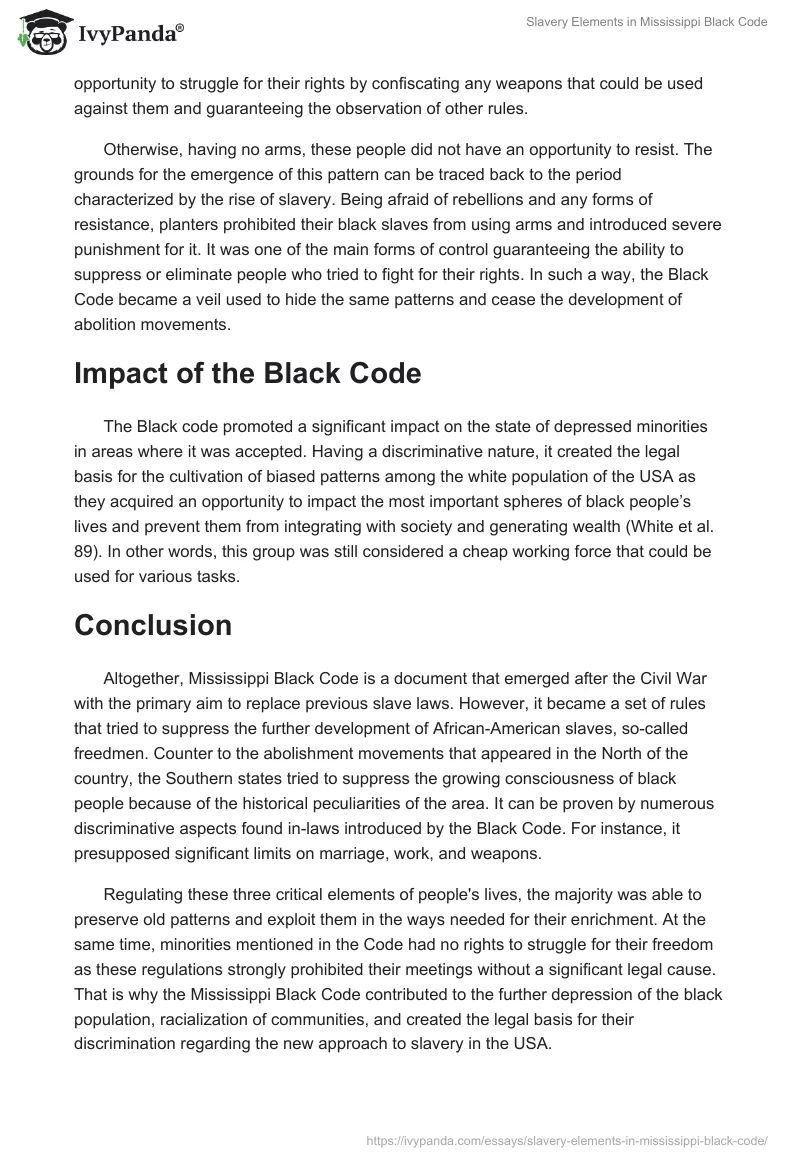 Slavery Elements in Mississippi Black Code. Page 4