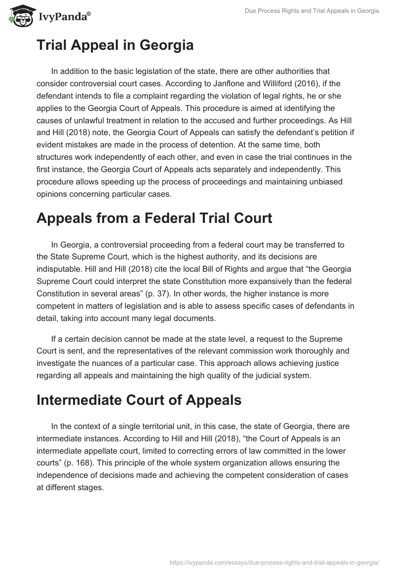 Due Process Rights and Trial Appeals in Georgia. Page 2