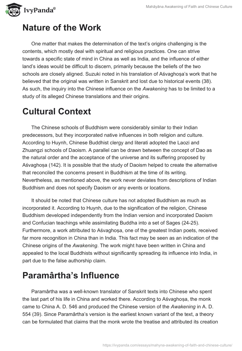 Mahāyāna Awakening of Faith and Chinese Culture. Page 2