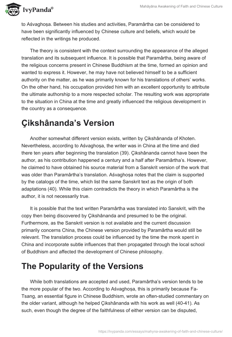 Mahāyāna Awakening of Faith and Chinese Culture. Page 3