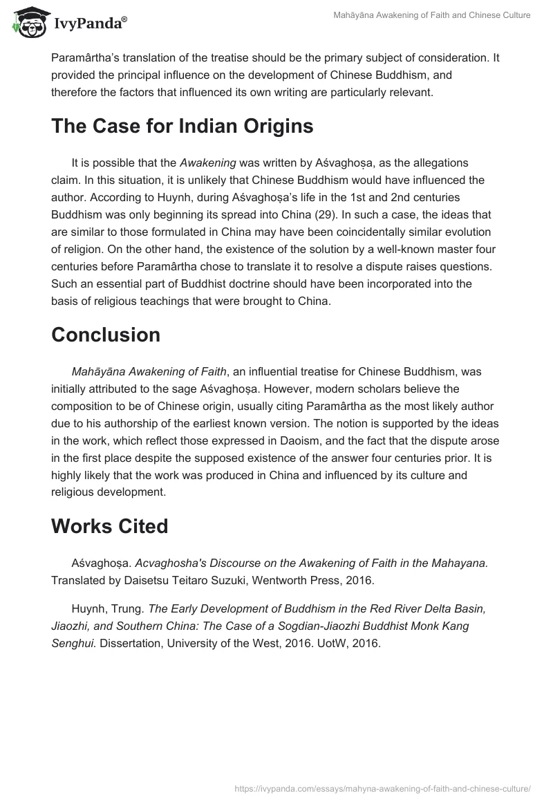 Mahāyāna Awakening of Faith and Chinese Culture. Page 4