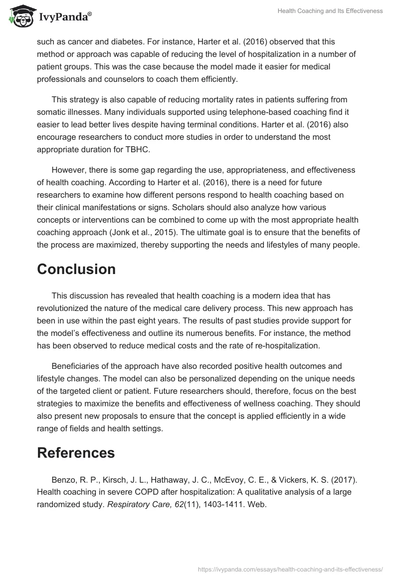 Health Coaching and Its Effectiveness. Page 4